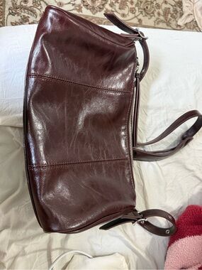 Burgundy hand bag